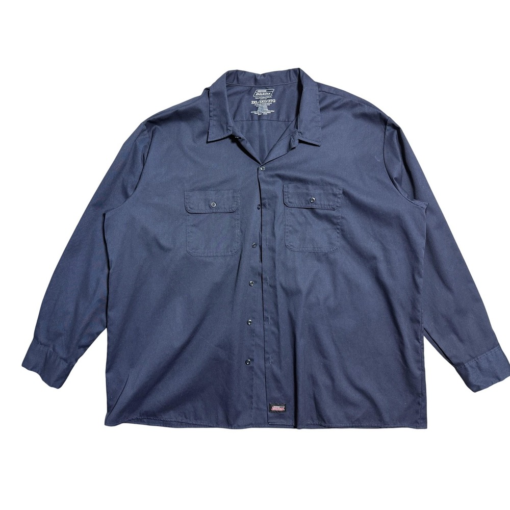Dickies Work Shirt Mens 3XL Navy Temp Control Cooling Long Sleeve GL250DN